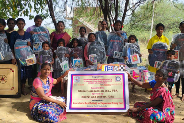 Educational Materials to Rural Poor Students in Usilampatti Block, Madurai, TN, India. - View 2